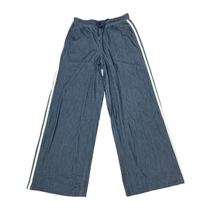 NWT Halara Low Rise Drawstring Wideleg stripe denim size small